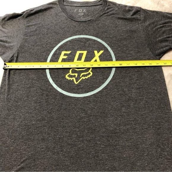 FOX Racing Dark Grey T-Shirt With Fox Head Logo Size Large - Picture 6 of 8